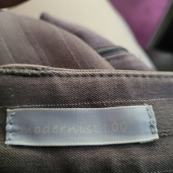 Sigrid Olsen Gray Ladies Pin Striped Pants Size 14 - Picture 6 of 9